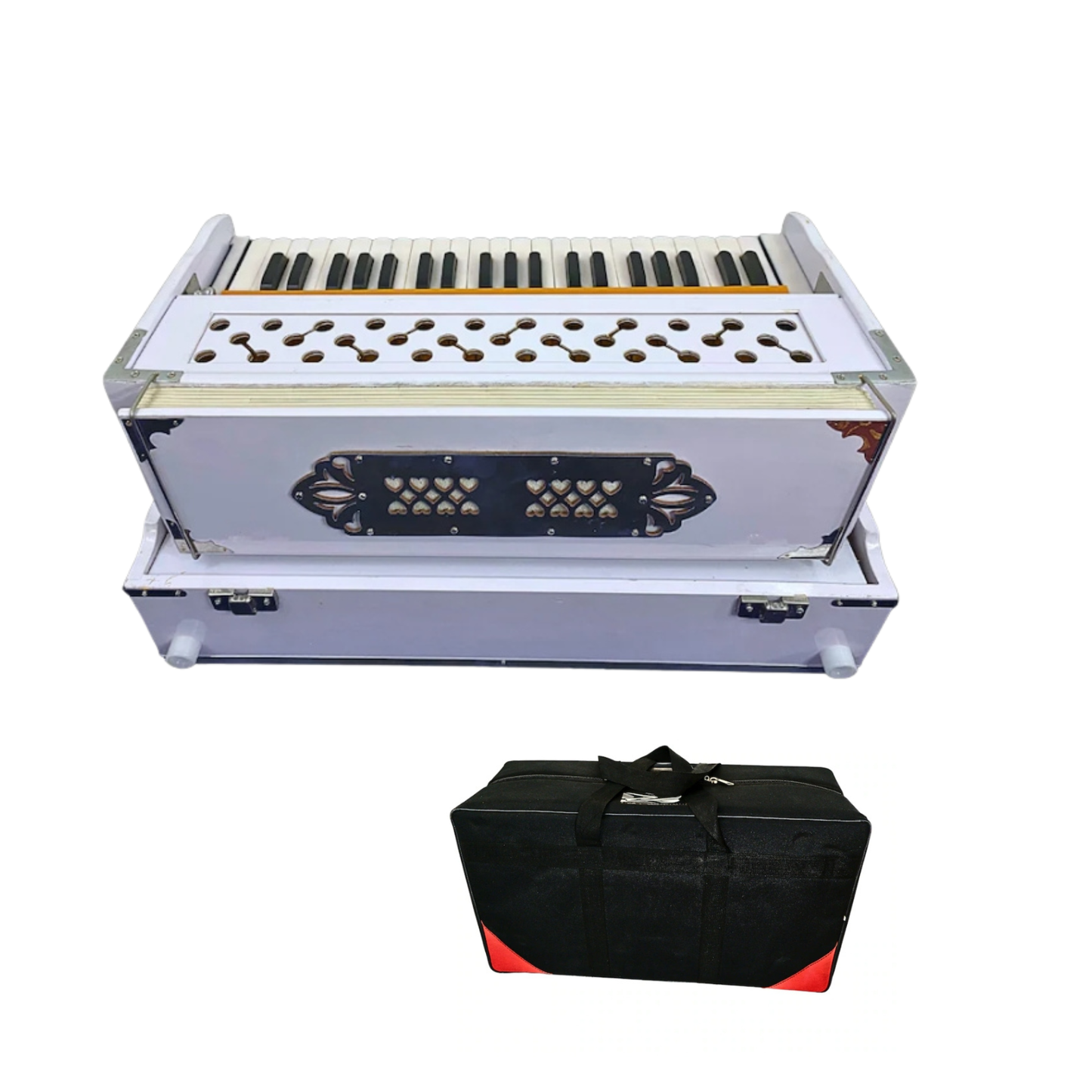 Wooden Foldable Harmonium 3.5 Octave, 440 HZ, Hand Made Export Quality Product, Indian Musical Instruments (Made in INDIA)