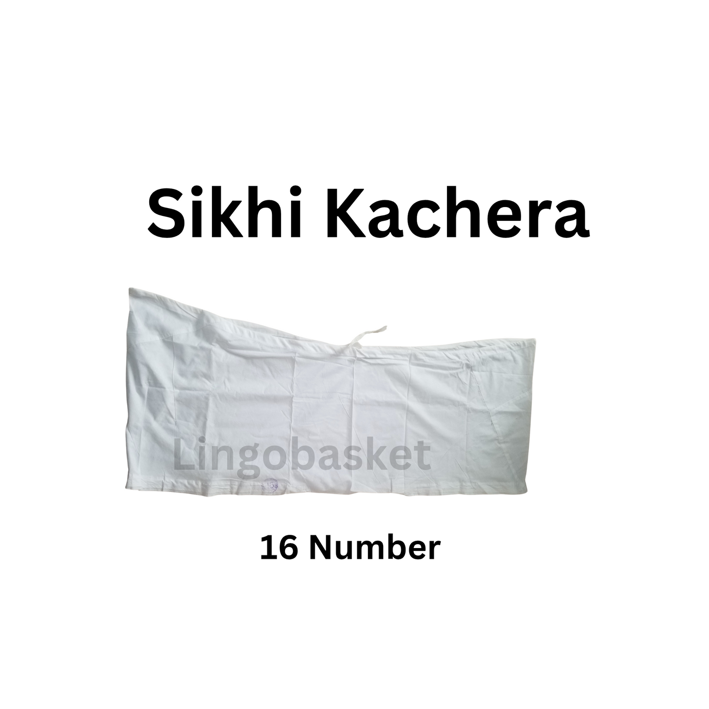 16 Number White Sikhi kachera