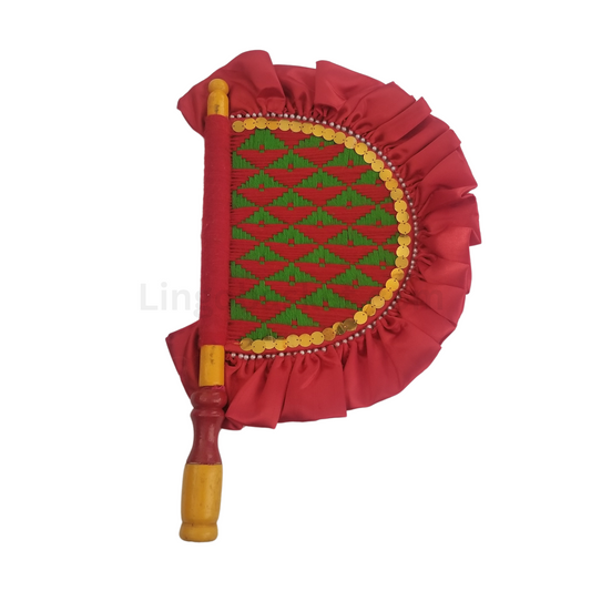Pakhi / Handfan Red Frill