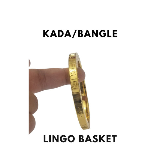Kada /Golden Colour 3d Engraved Kada