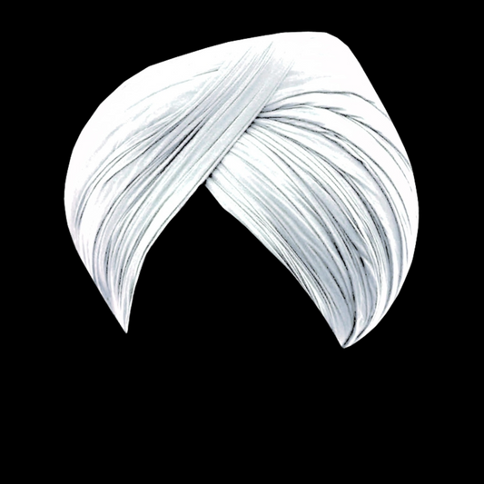 White Full Voile Turban