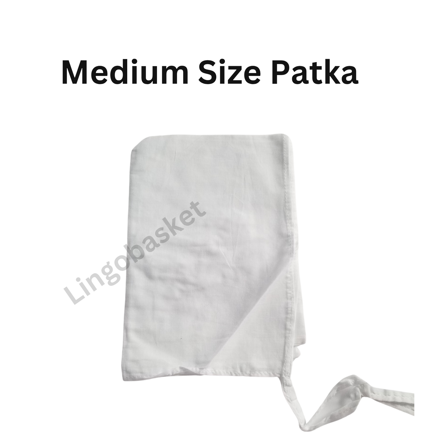 White Medium Size Patka 60*70 - 4 String Patka