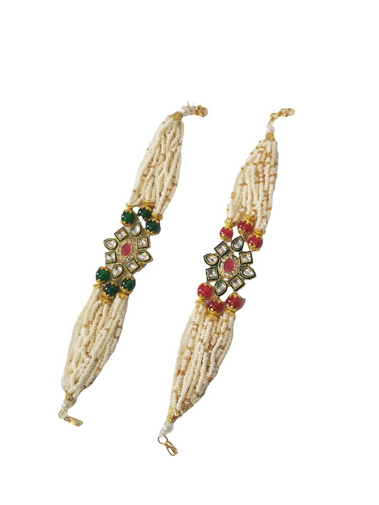 Red Handmade Kundan Bracelet