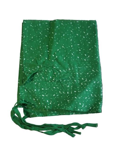 Green Print  Colour Medium Size Patka