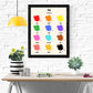 Set of 12 Punjabi Ginti (Numbers) / Gurmukhi Ginti poster | Punjabi Numbers wall art printable